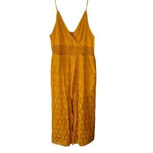 Cupshe Women's Ruching Jumpsuit Summer Slip Maxi High Low Dress